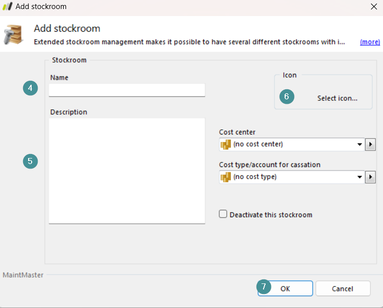 How do I add a stockroom?